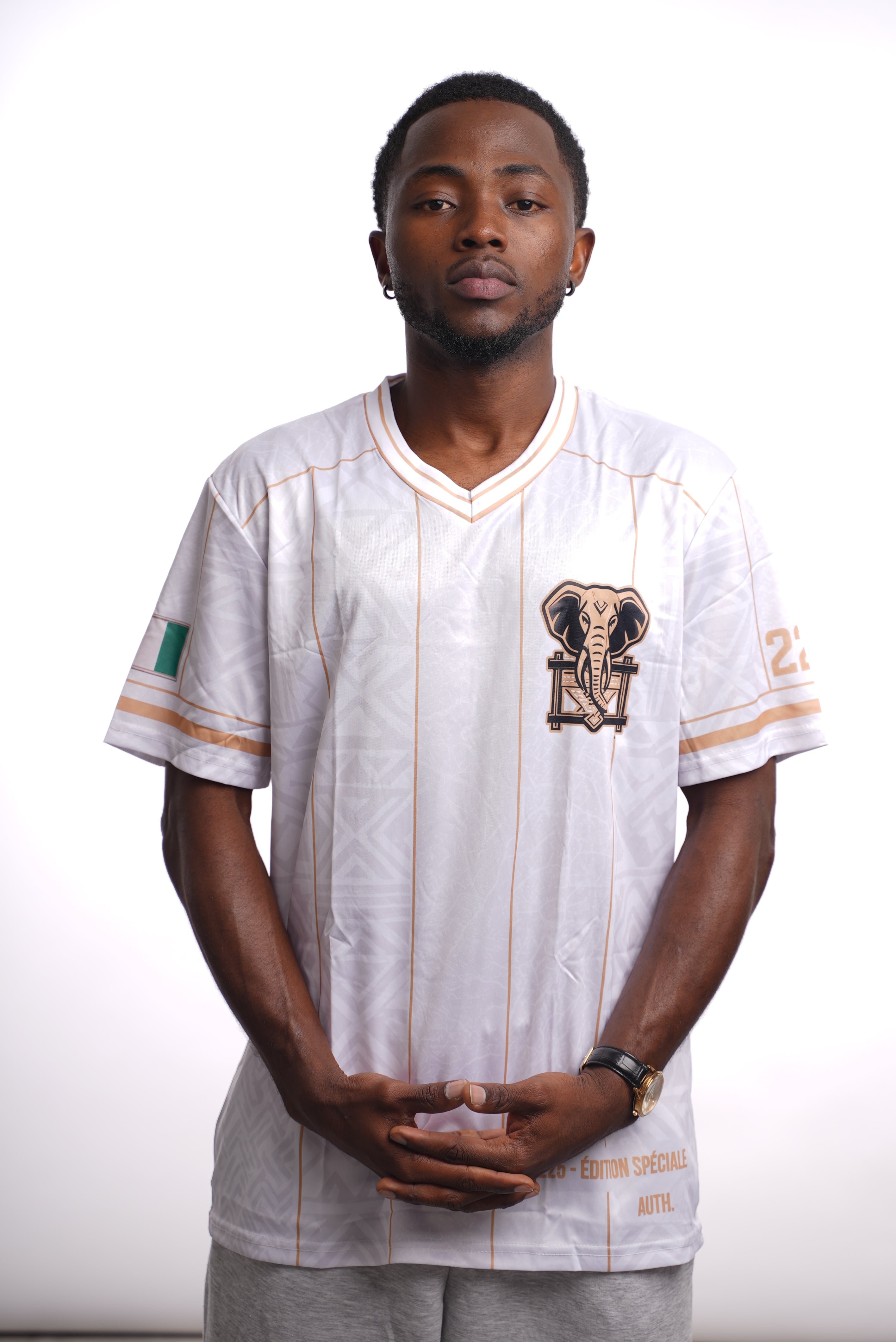 Maillot 225 – Éléphants de Côte d'Ivoire | Édition Blanc