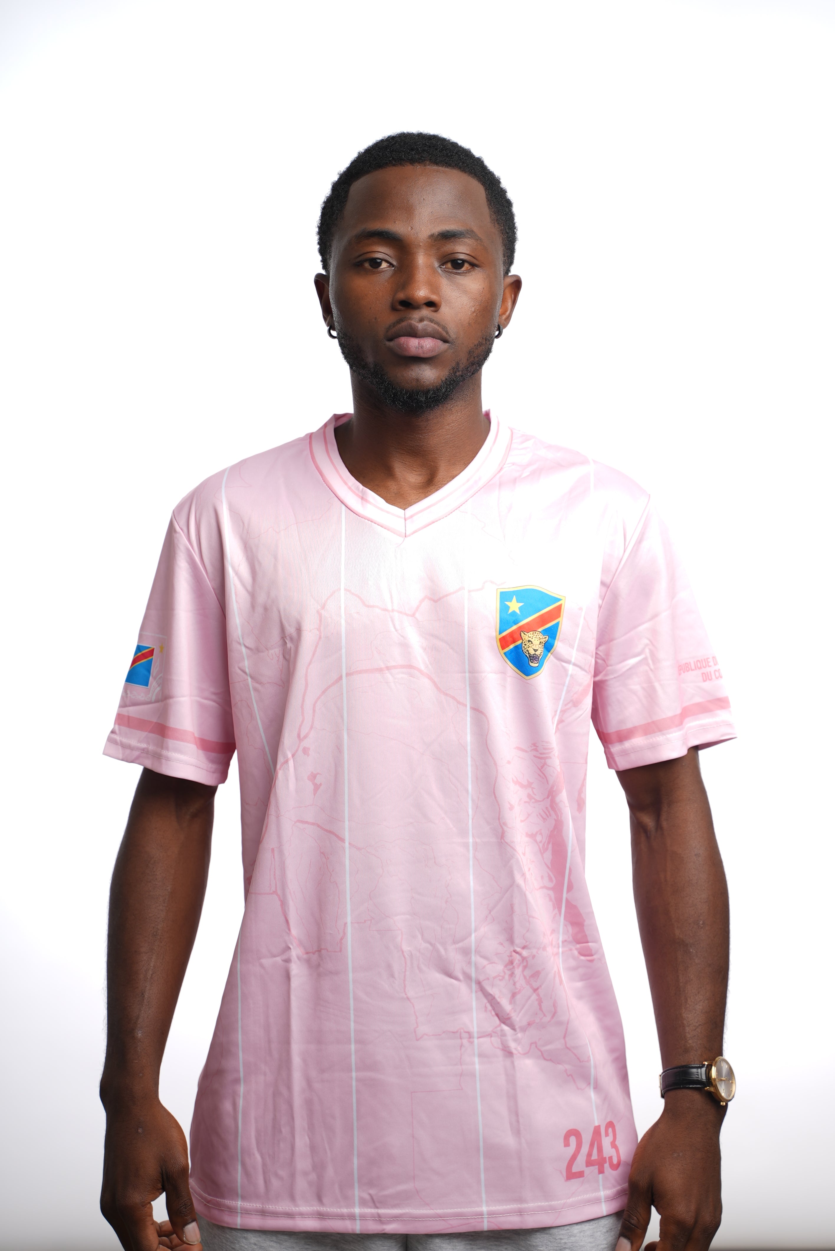 Maillot 243 – Léopards de la RDC | Édition Rose