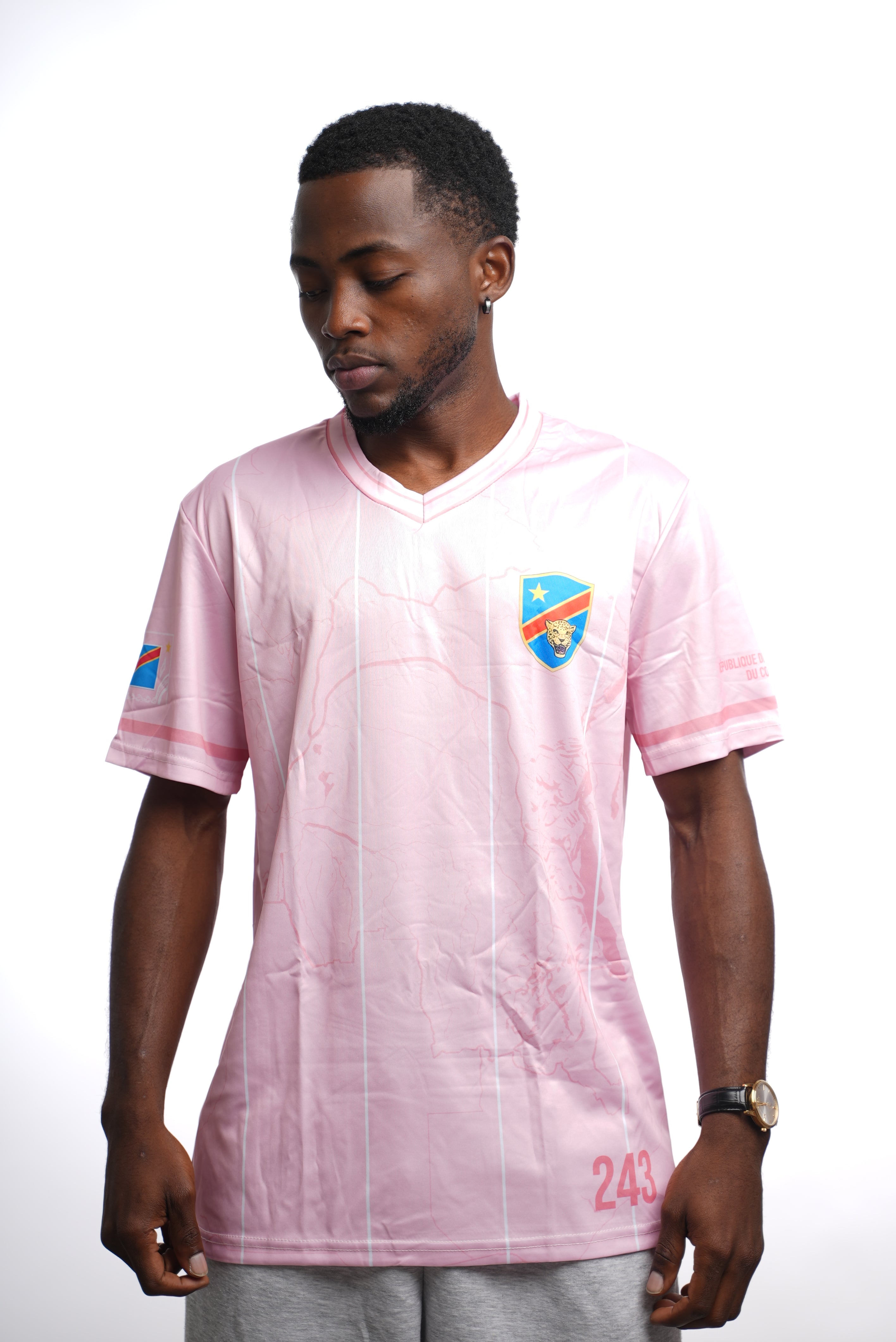 Maillot 243 – Léopards de la RDC | Édition Rose