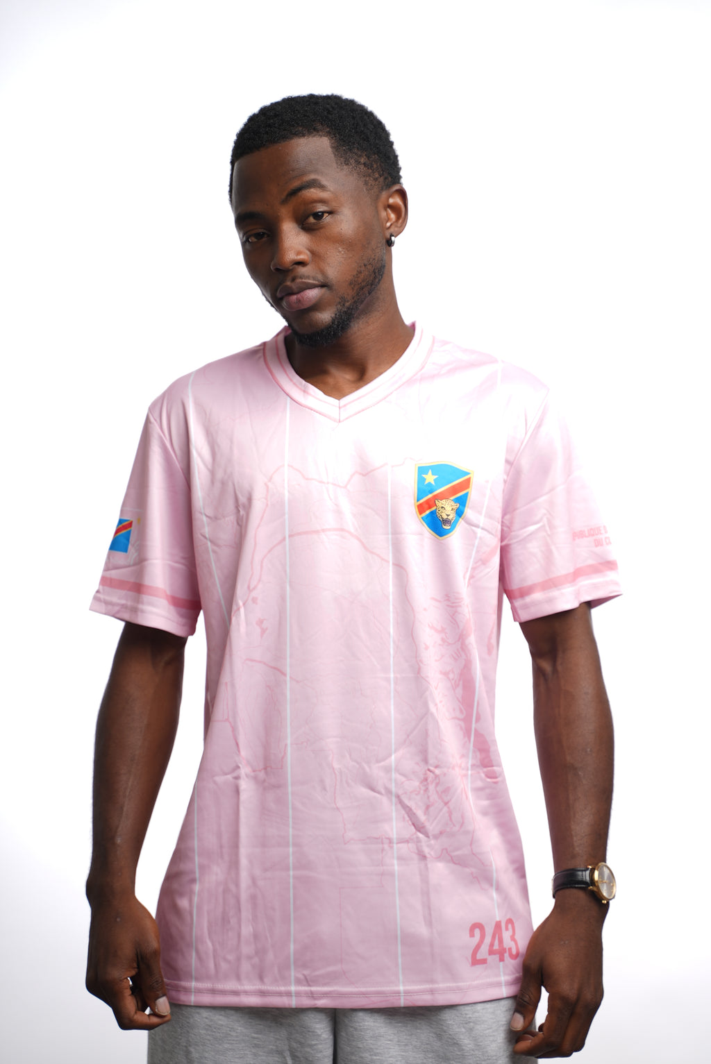Maillot 243 – Léopards de la RDC | Édition Rose