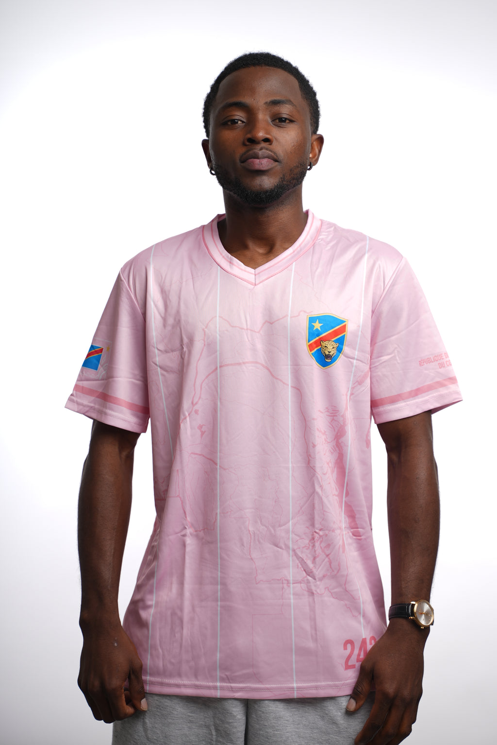 Maillot 243 – Léopards de la RDC | Édition Rose