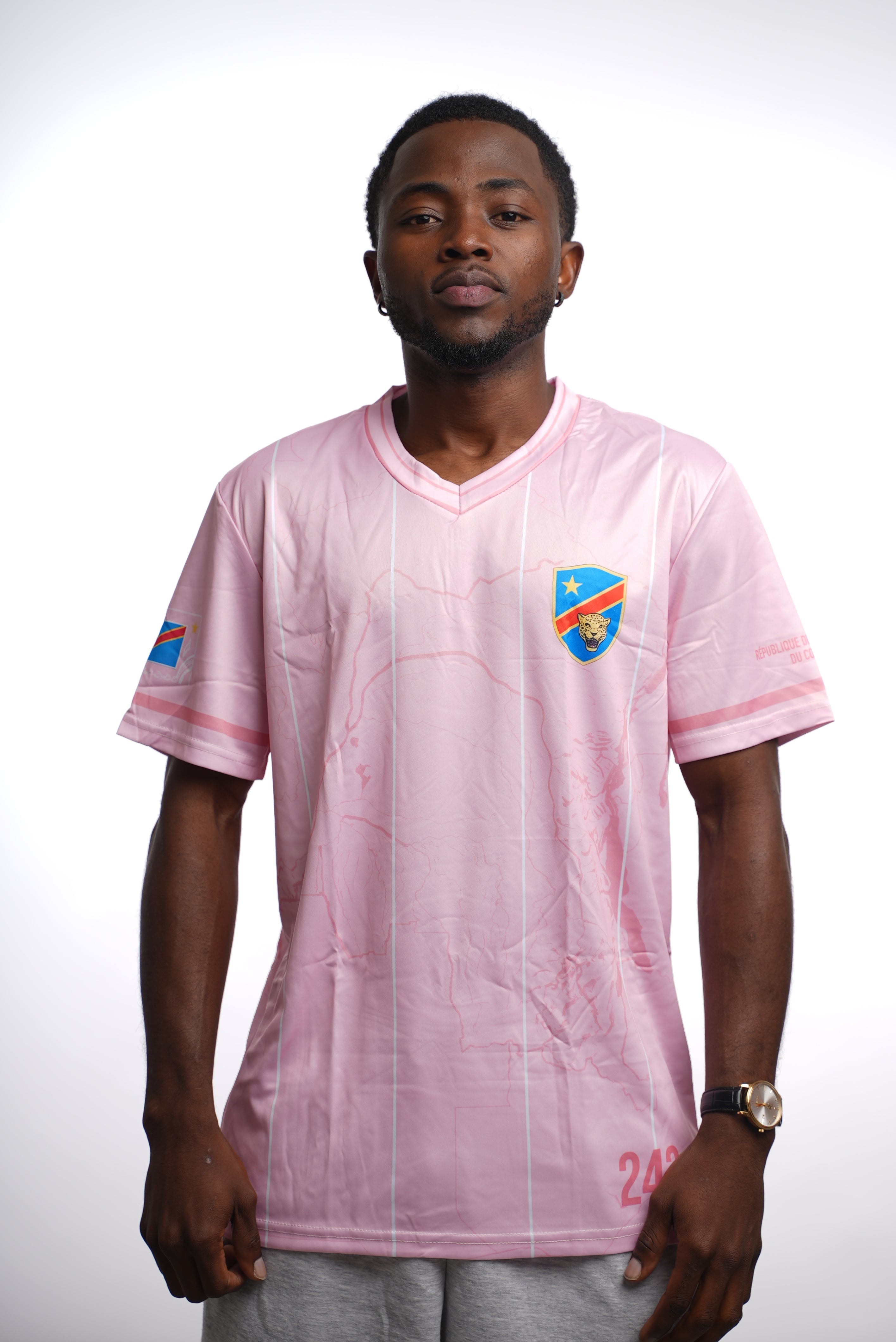 Maillot 243 – Léopards de la RDC | Édition Rose