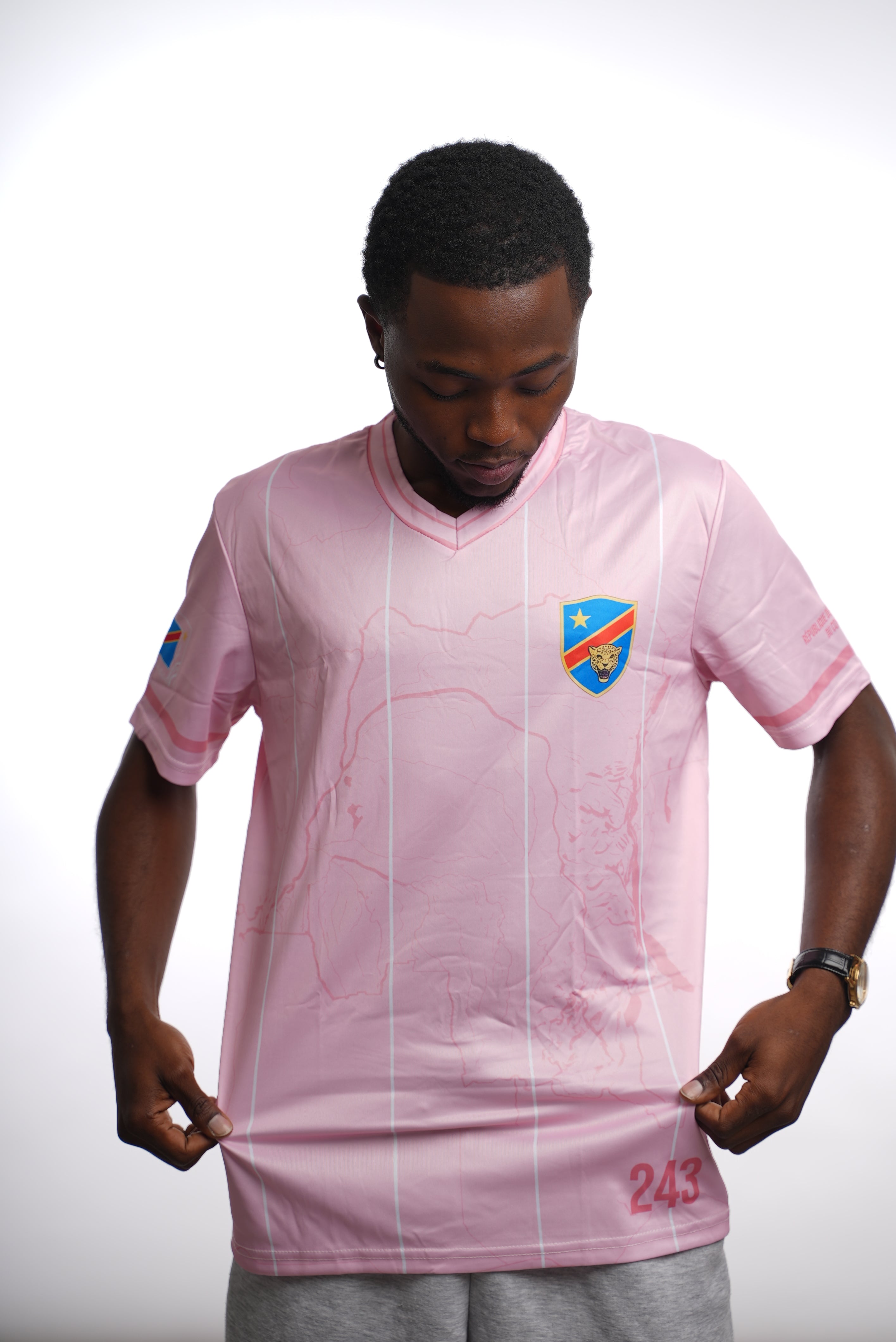 Maillot 243 – Léopards de la RDC | Édition Rose