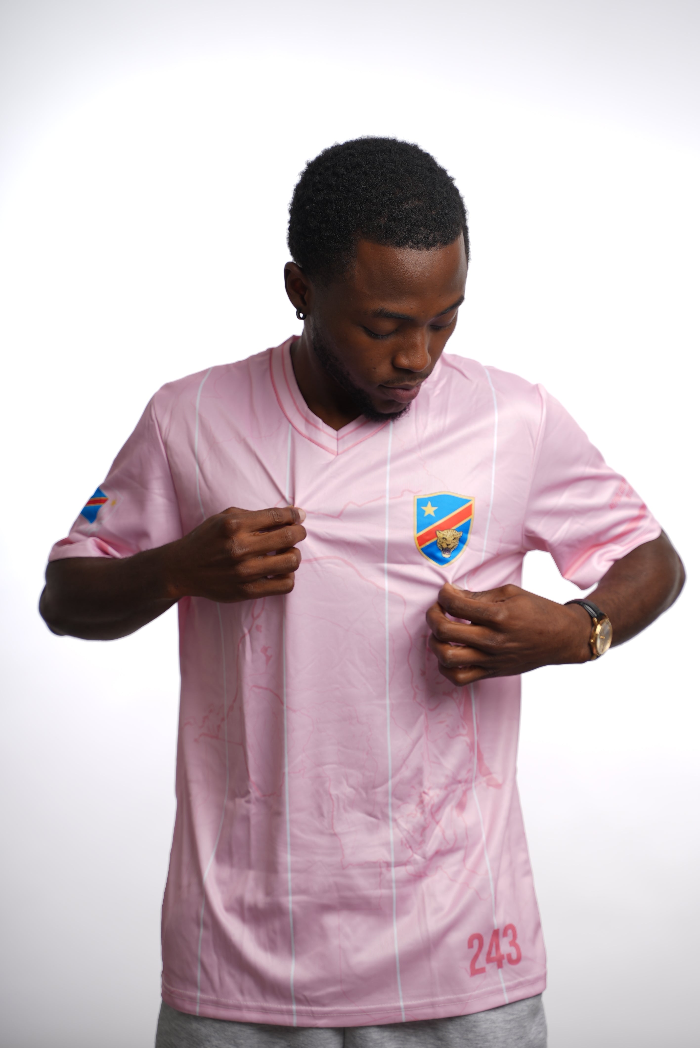 Maillot 243 – Léopards de la RDC | Édition Rose