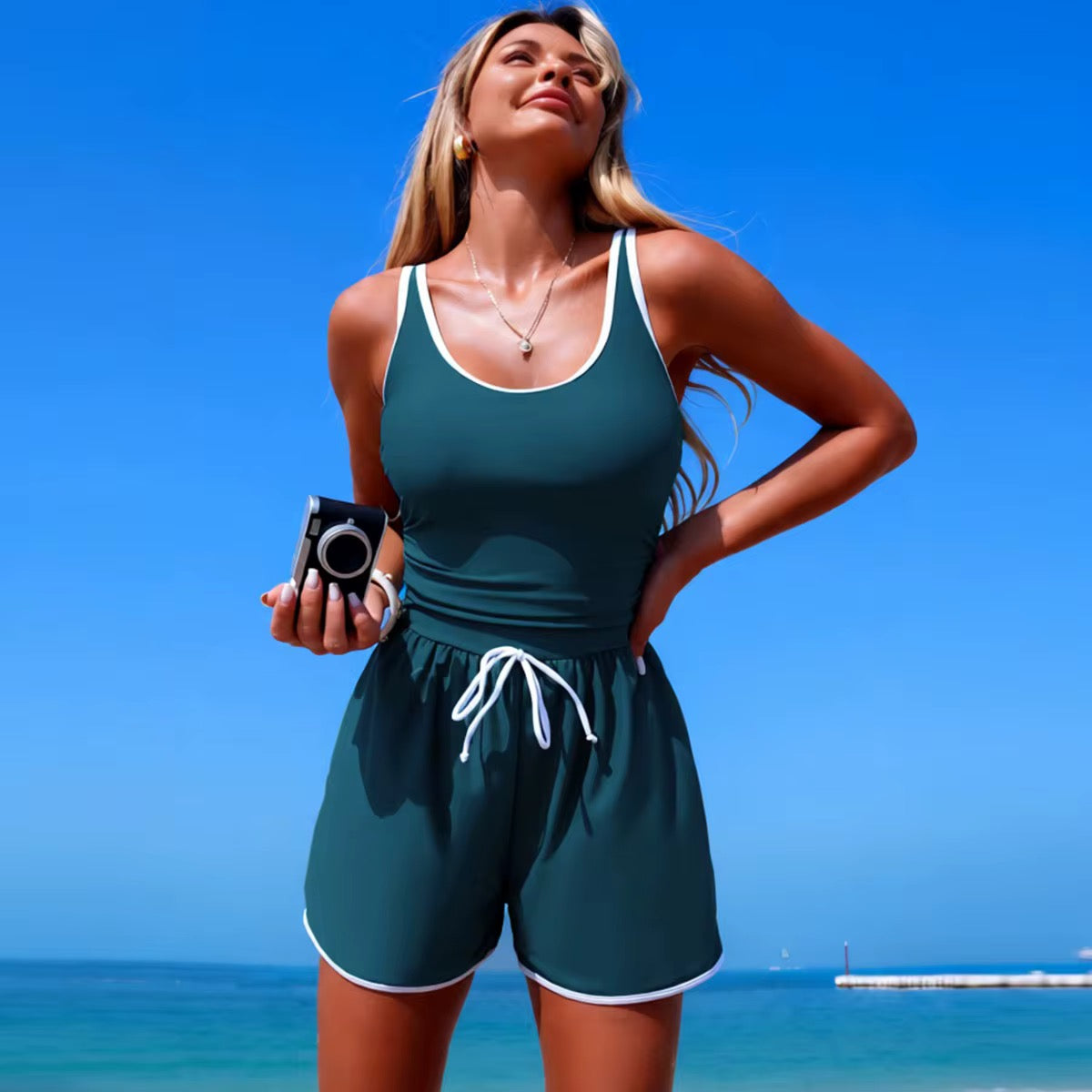 Ensemble Maillot de Bain 2 Pièces Femme – Tankini & Short